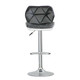 Swivel Chrome & PU Leather Modern Adjustable Bar Stools